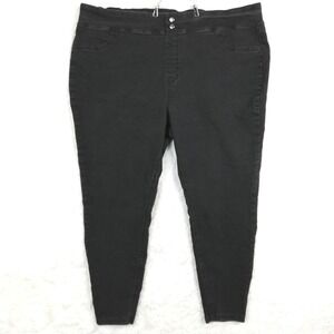 Terra & Sky Womens Jeans Jegging Tummy Control Black Wash Denim Stretch Plus 3X